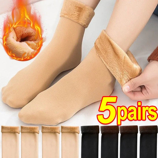 1/2/4/5 Pair New Women Winter Thicken Warm Short Socks