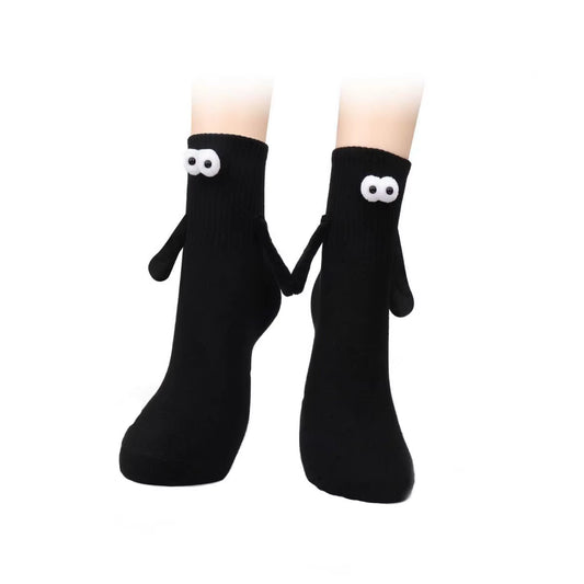 Funny Cute Socks Magnetic Hand in Hand